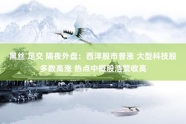 黑丝 足交 隔夜外盘：西洋股市普涨 大型科技股多数高涨 热点中概股浩繁收高