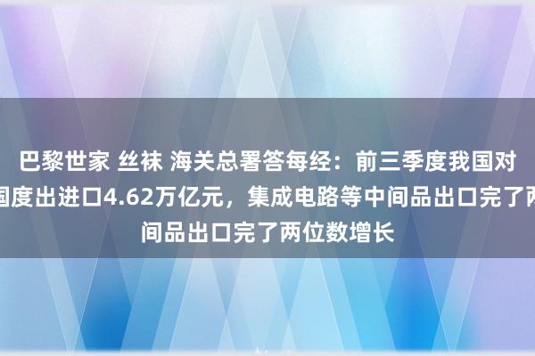 巴黎世家 丝袜 海关总署答每经：前三季度我国对其他金砖国度出进口4.62万亿元，集成电路等中间品出口完了两位数增长