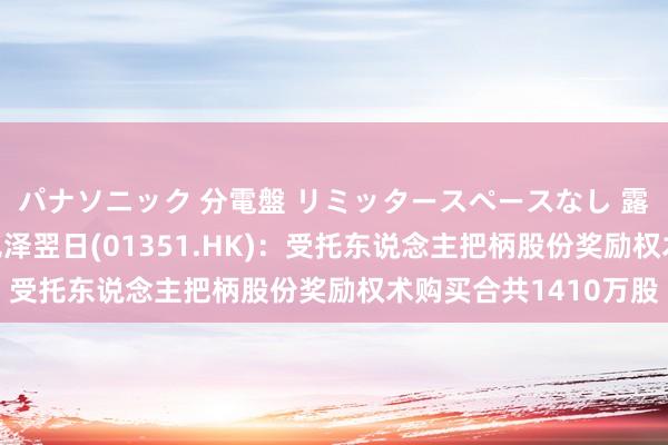 パナソニック 分電盤 リミッタースペースなし 露出・半埋込両用形 色泽翌日(01351.HK)：受托东说念主把柄股份奖励权术购买合共1410万股