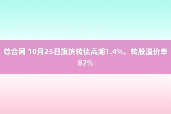 综合网 10月25日旗滨转债高潮1.4%，转股溢价率87%