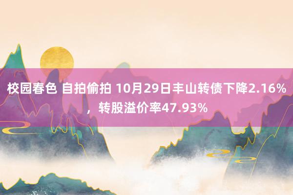 校园春色 自拍偷拍 10月29日丰山转债下降2.16%，转股溢价率47.93%