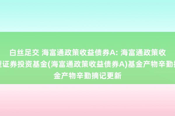 白丝足交 海富通政策收益债券A: 海富通政策收益债券型证券投资基金(海富通政策收益债券A)基金产物辛勤摘记更新