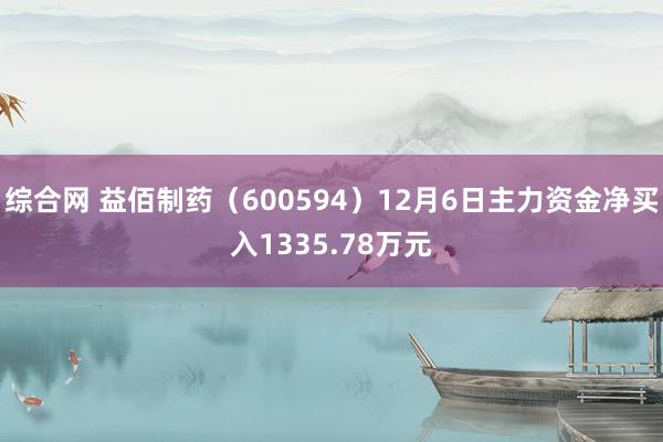 综合网 益佰制药（600594）12月6日主力资金净买入1335.78万元