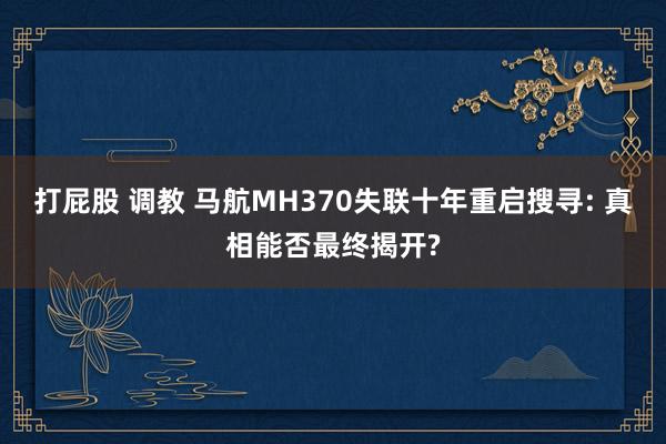 打屁股 调教 马航MH370失联十年重启搜寻: 真相能否最终揭开?